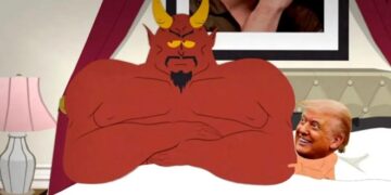 Donald Trump se enojó porque la serie South Park lo representó desnudo teniendo una relación con el diablo