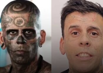 El hombre más tatuado del mundo muestra su nueva cara