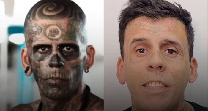 El hombre más tatuado del mundo muestra su nueva cara