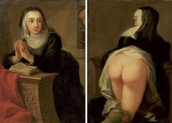 La «Monja orante» (Kneeling Nun), un cuadro doble pintado al óleo del sueco-austriaco Martin van Meytens