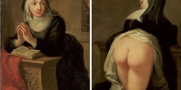 La «Monja orante» (Kneeling Nun), un cuadro doble pintado al óleo del sueco-austriaco Martin van Meytens