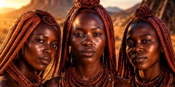 Las mujeres Himba sòlo se lavan tres veces en la vida: al nacer, al casarse y al morir